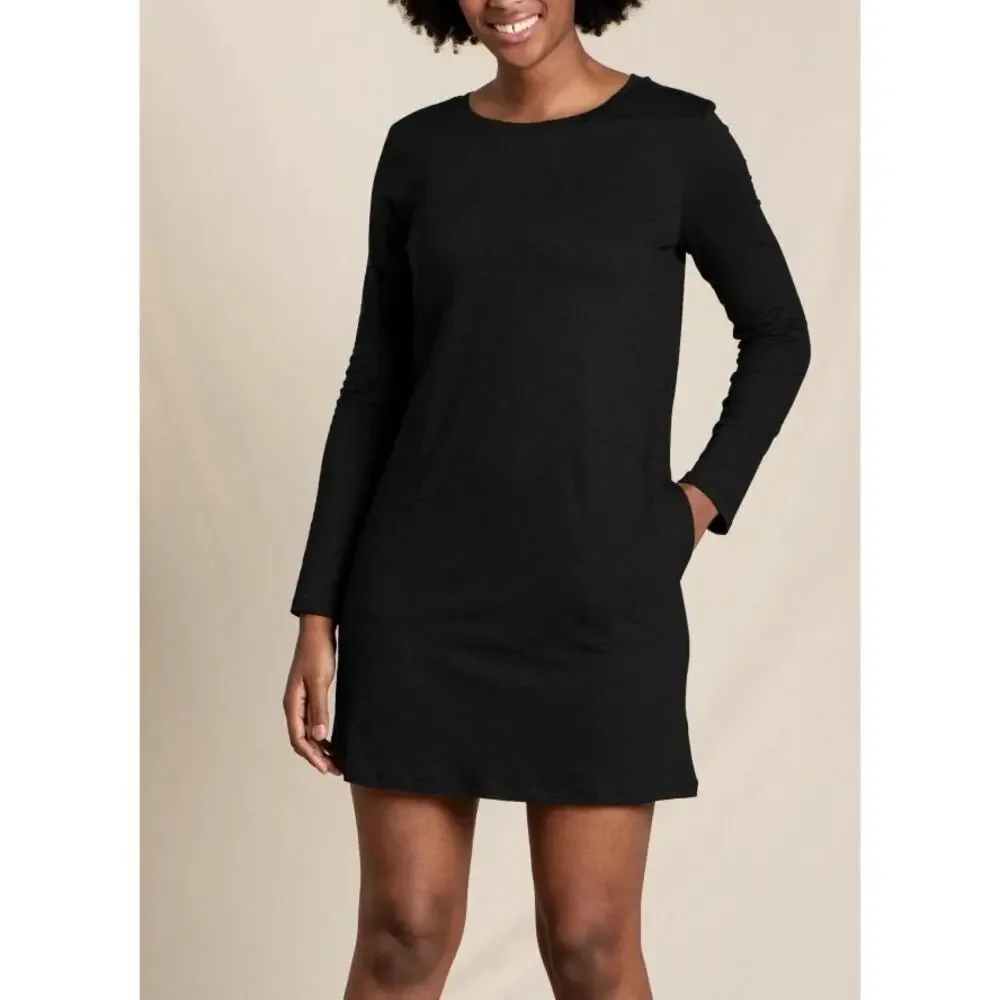 Toad & Co Windmere Long Sleeve Mini Dress Casual Minimalist Normcore Size XS